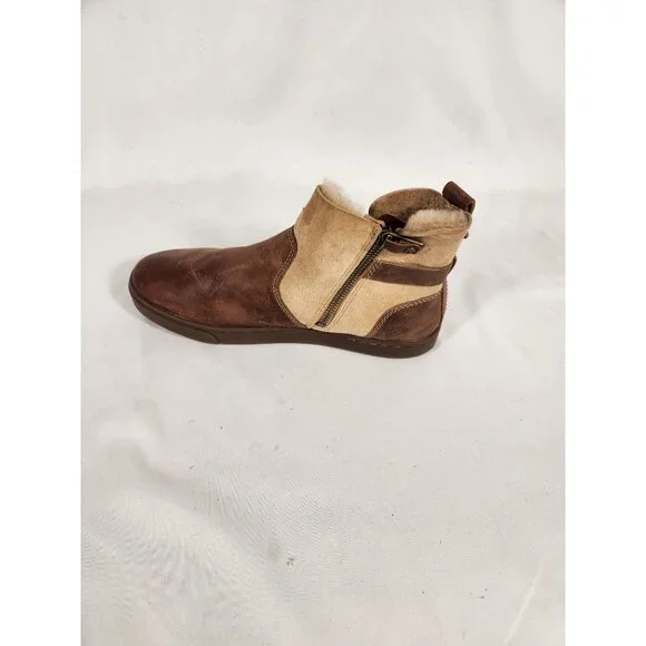 NWOB OluKai Womens Pehuea Hulu Boots Brown Wool Shearling Lined US/8 - Picture 5 of 11